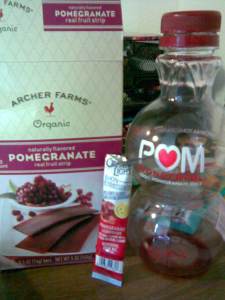 My little shrine of pomegranate food items.