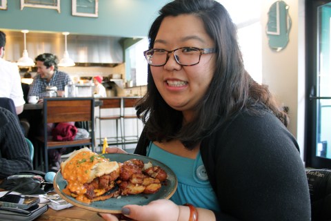 The ever-popular chicken and biscuit